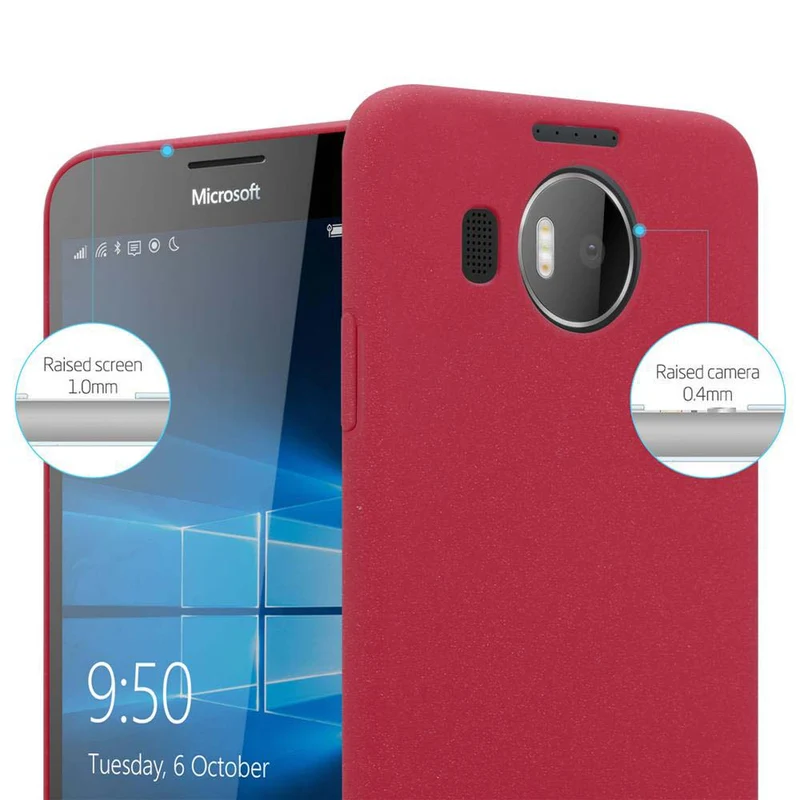 Cadorabo Hülle kompatibel mit Nokia Lumia 950 XL Hard Case Schutzhülle in Frosted Optik gegen Kratzer und Stöße