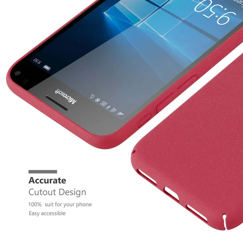 Cadorabo Hülle kompatibel mit Nokia Lumia 950 XL Hard Case Schutzhülle in Frosted Optik gegen Kratzer und Stöße