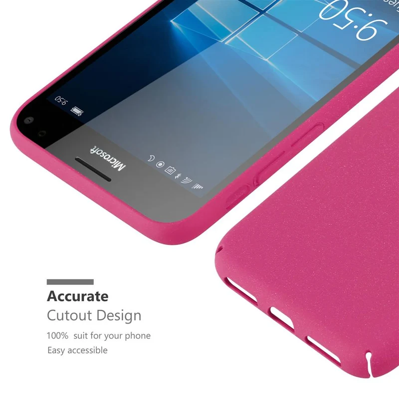 Cadorabo Hülle kompatibel mit Nokia Lumia 950 XL Hard Case Schutzhülle in Frosted Optik gegen Kratzer und Stöße