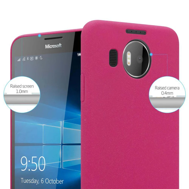 Cadorabo Hülle kompatibel mit Nokia Lumia 950 XL Hard Case Schutzhülle in Frosted Optik gegen Kratzer und Stöße