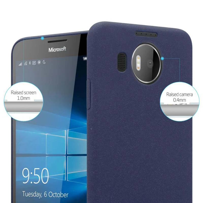 Cadorabo Hülle kompatibel mit Nokia Lumia 950 XL Hard Case Schutzhülle in Frosted Optik gegen Kratzer und Stöße