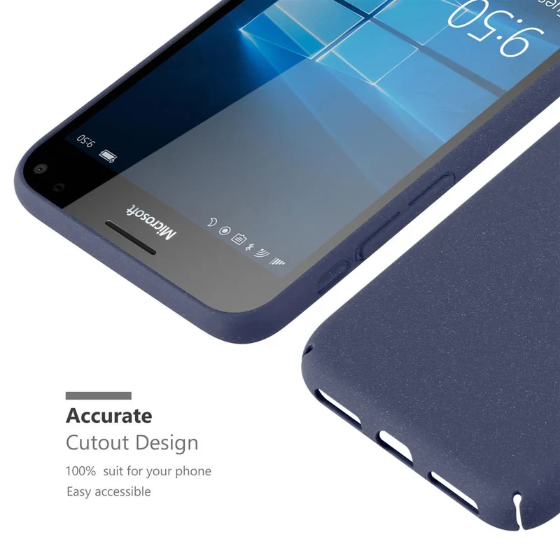 Cadorabo Hülle kompatibel mit Nokia Lumia 950 XL Hard Case Schutzhülle in Frosted Optik gegen Kratzer und Stöße