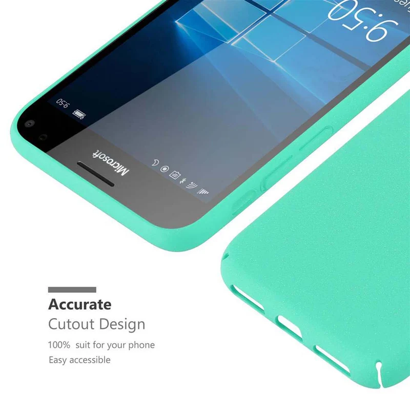Cadorabo Hülle kompatibel mit Nokia Lumia 950 XL Hard Case Schutzhülle in Frosted Optik gegen Kratzer und Stöße