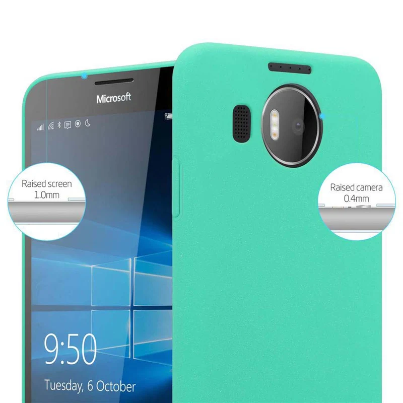 Cadorabo Hülle kompatibel mit Nokia Lumia 950 XL Hard Case Schutzhülle in Frosted Optik gegen Kratzer und Stöße