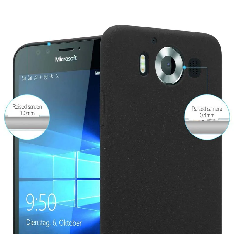 Cadorabo Hülle kompatibel mit Nokia Lumia 950 Hard Case Schutzhülle in Frosted Optik gegen Kratzer und Stöße