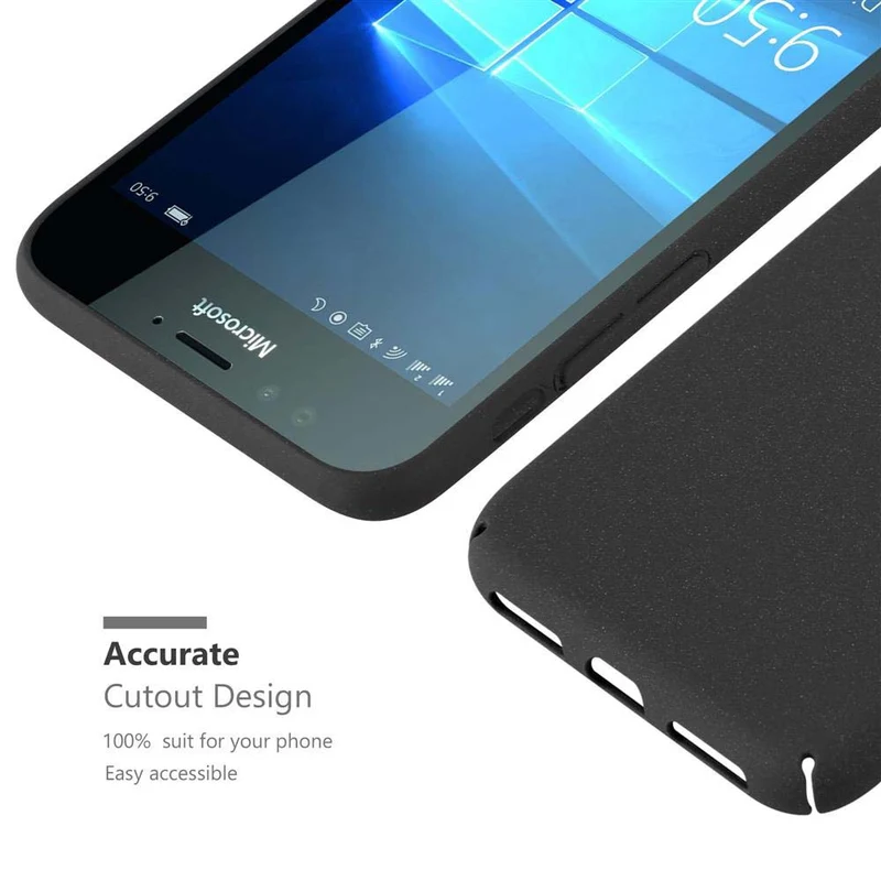 Cadorabo Hülle kompatibel mit Nokia Lumia 950 Hard Case Schutzhülle in Frosted Optik gegen Kratzer und Stöße