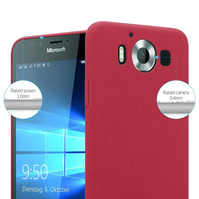 Cadorabo Hülle kompatibel mit Nokia Lumia 950 Hard Case Schutzhülle in Frosted Optik gegen Kratzer und Stöße