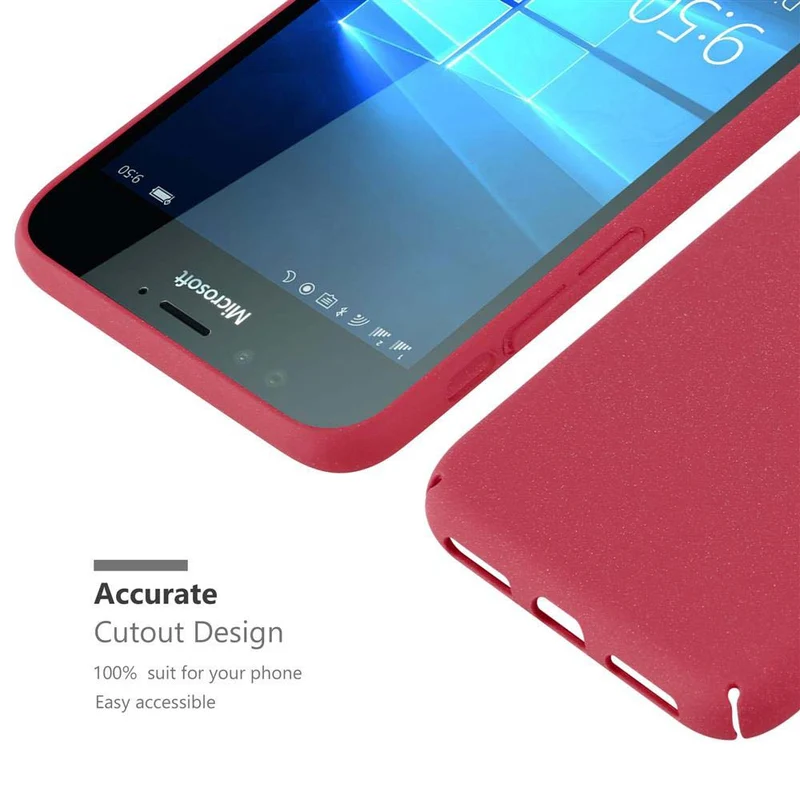 Cadorabo Hülle kompatibel mit Nokia Lumia 950 Hard Case Schutzhülle in Frosted Optik gegen Kratzer und Stöße