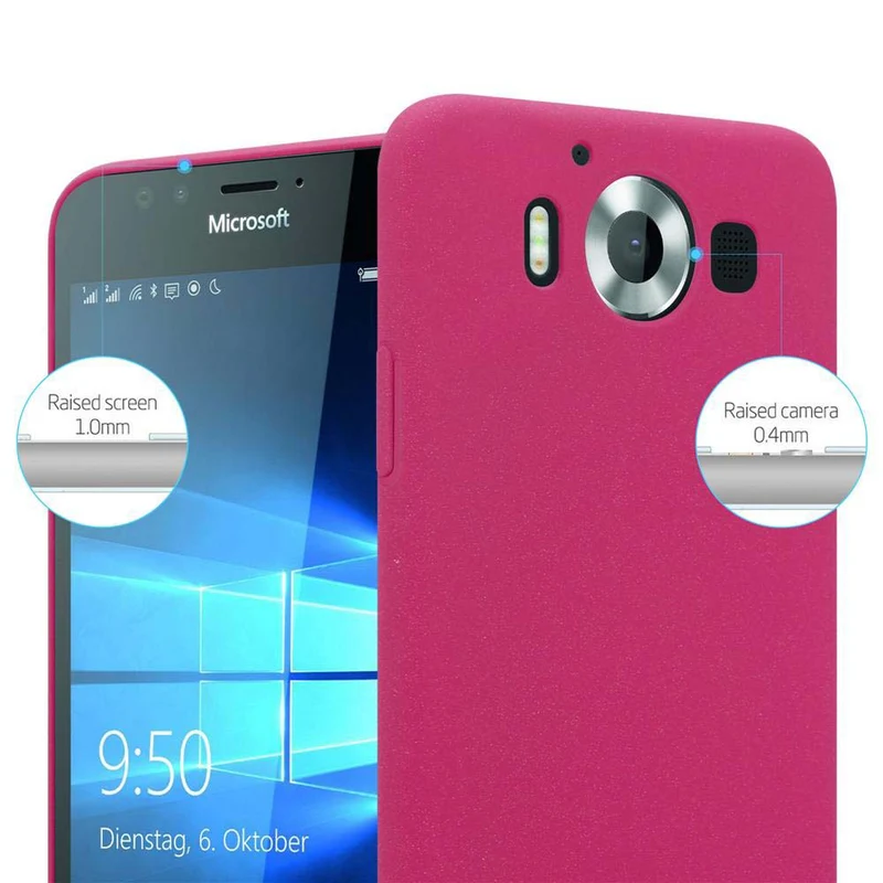 Cadorabo Hülle kompatibel mit Nokia Lumia 950 Hard Case Schutzhülle in Frosted Optik gegen Kratzer und Stöße