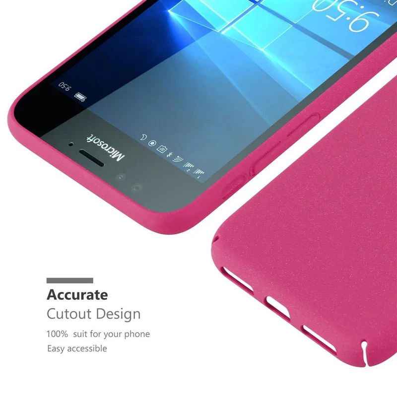 Cadorabo Hülle kompatibel mit Nokia Lumia 950 Hard Case Schutzhülle in Frosted Optik gegen Kratzer und Stöße