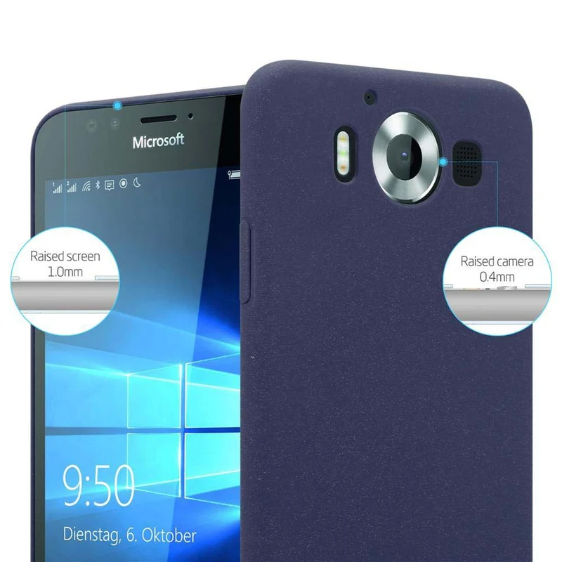 Cadorabo Hülle kompatibel mit Nokia Lumia 950 Hard Case Schutzhülle in Frosted Optik gegen Kratzer und Stöße