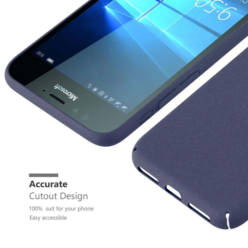 Cadorabo Hülle kompatibel mit Nokia Lumia 950 Hard Case Schutzhülle in Frosted Optik gegen Kratzer und Stöße