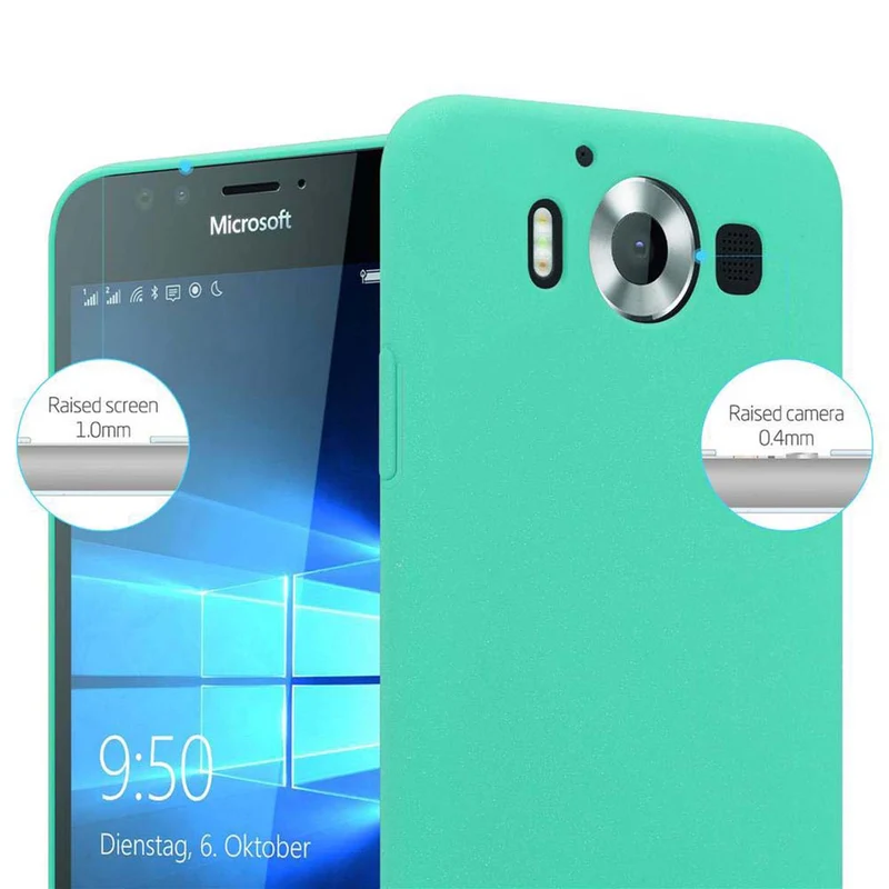 Cadorabo Hülle kompatibel mit Nokia Lumia 950 Hard Case Schutzhülle in Frosted Optik gegen Kratzer und Stöße