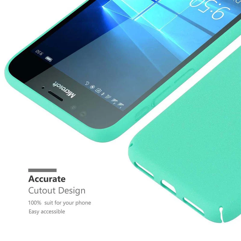 Cadorabo Hülle kompatibel mit Nokia Lumia 950 Hard Case Schutzhülle in Frosted Optik gegen Kratzer und Stöße