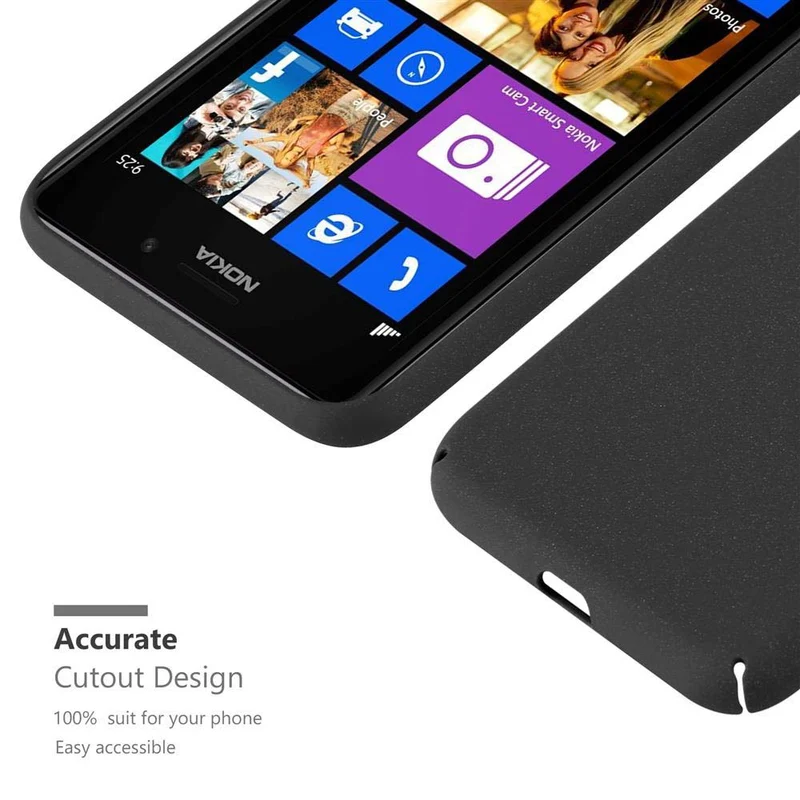 Cadorabo Hülle kompatibel mit Nokia Lumia 925 Hard Case Schutzhülle in Frosted Optik gegen Kratzer und Stöße