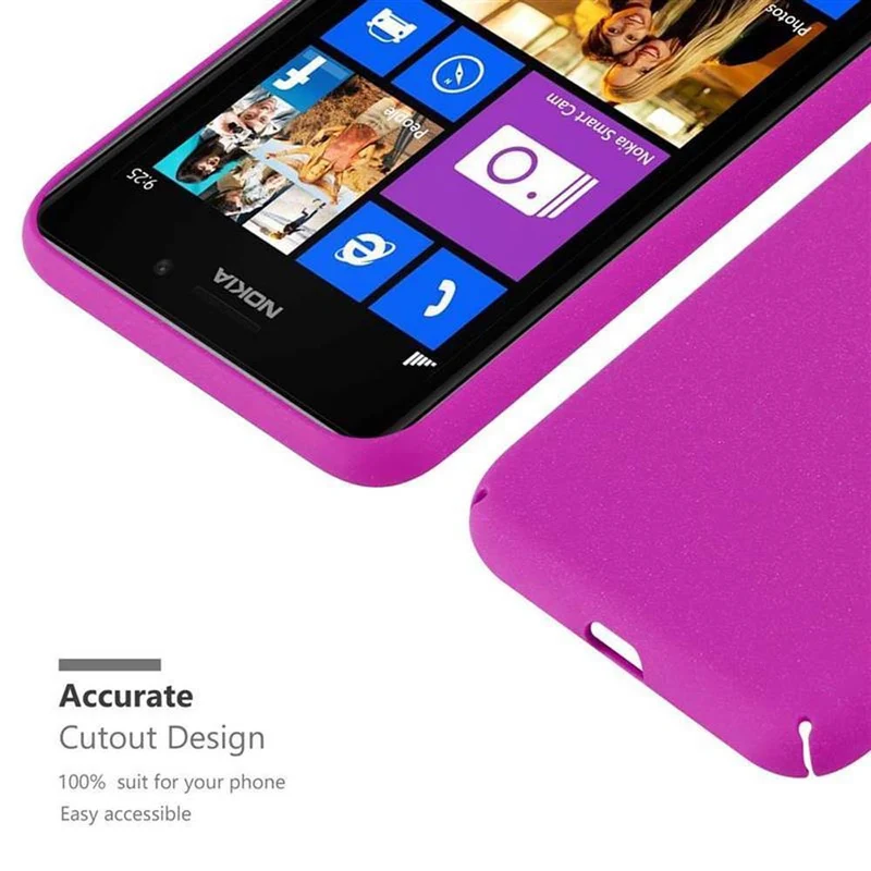 Cadorabo Hülle kompatibel mit Nokia Lumia 925 Hard Case Schutzhülle in Frosted Optik gegen Kratzer und Stöße