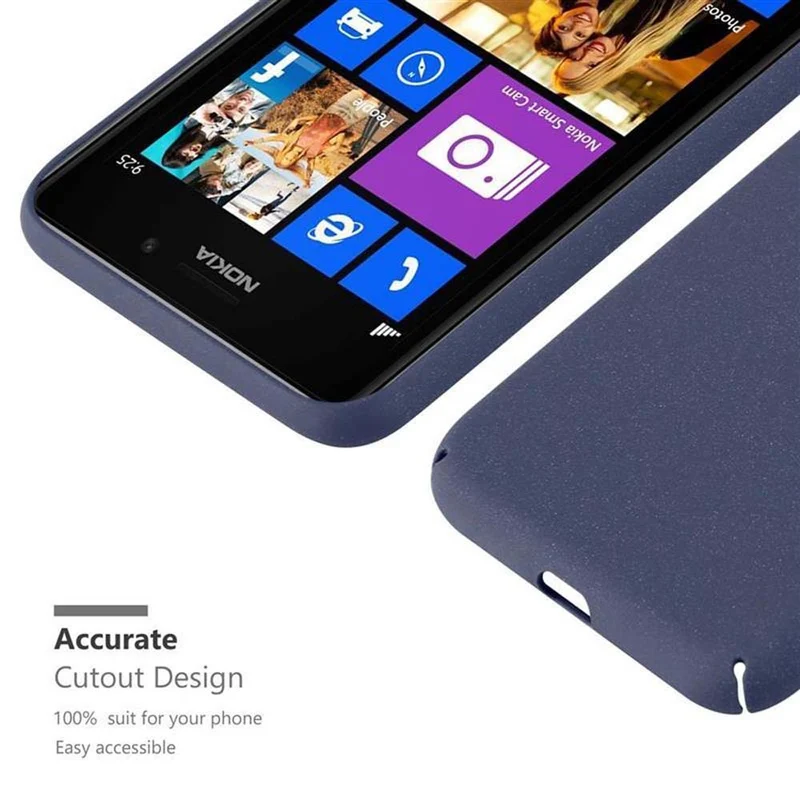 Cadorabo Hülle kompatibel mit Nokia Lumia 925 Hard Case Schutzhülle in Frosted Optik gegen Kratzer und Stöße