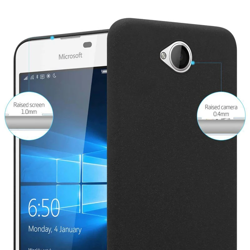 Cadorabo Hülle kompatibel mit Nokia Lumia 650 Hard Case Schutzhülle in Frosted Optik gegen Kratzer und Stöße