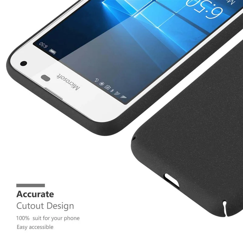 Cadorabo Hülle kompatibel mit Nokia Lumia 650 Hard Case Schutzhülle in Frosted Optik gegen Kratzer und Stöße