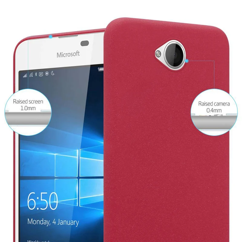 Cadorabo Hülle kompatibel mit Nokia Lumia 650 Hard Case Schutzhülle in Frosted Optik gegen Kratzer und Stöße