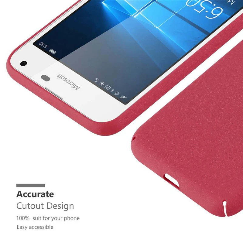 Cadorabo Hülle kompatibel mit Nokia Lumia 650 Hard Case Schutzhülle in Frosted Optik gegen Kratzer und Stöße