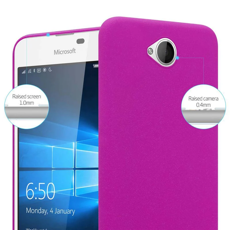 Cadorabo Hülle kompatibel mit Nokia Lumia 650 Hard Case Schutzhülle in Frosted Optik gegen Kratzer und Stöße