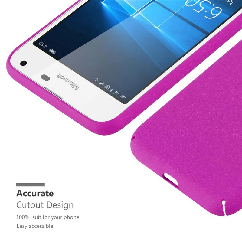 Cadorabo Hülle kompatibel mit Nokia Lumia 650 Hard Case Schutzhülle in Frosted Optik gegen Kratzer und Stöße