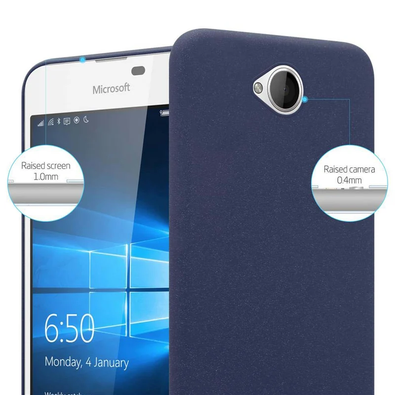 Cadorabo Hülle kompatibel mit Nokia Lumia 650 Hard Case Schutzhülle in Frosted Optik gegen Kratzer und Stöße