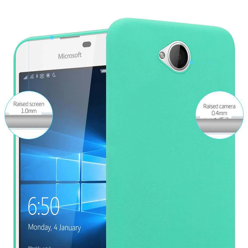 Cadorabo Hülle kompatibel mit Nokia Lumia 650 Hard Case Schutzhülle in Frosted Optik gegen Kratzer und Stöße