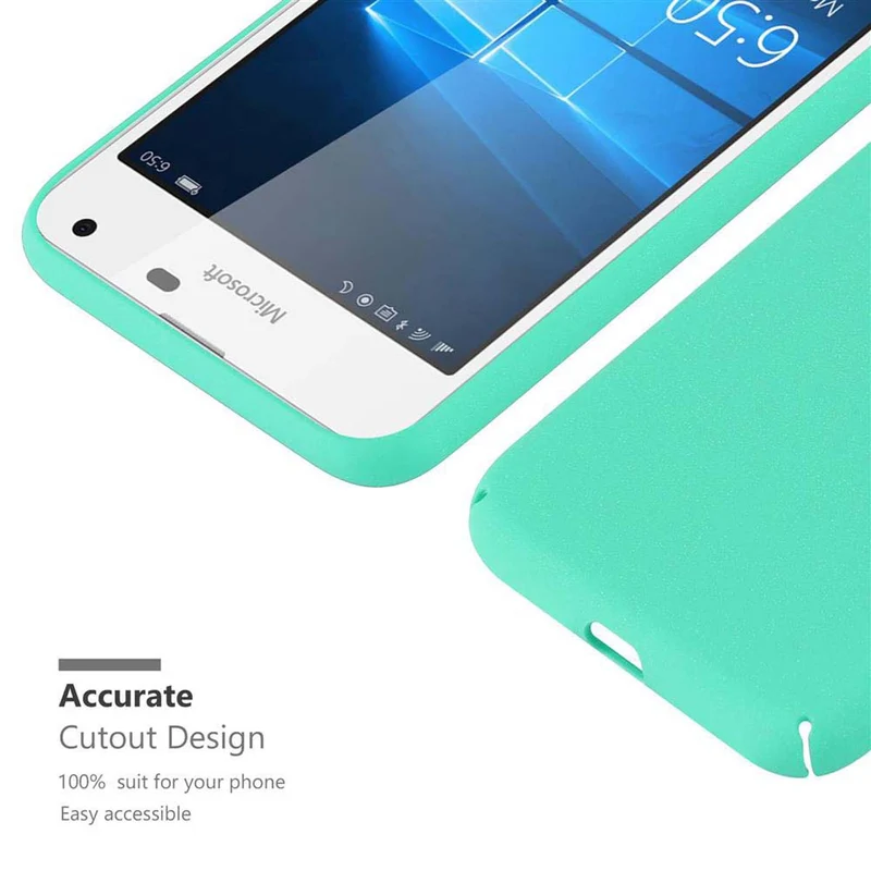 Cadorabo Hülle kompatibel mit Nokia Lumia 650 Hard Case Schutzhülle in Frosted Optik gegen Kratzer und Stöße
