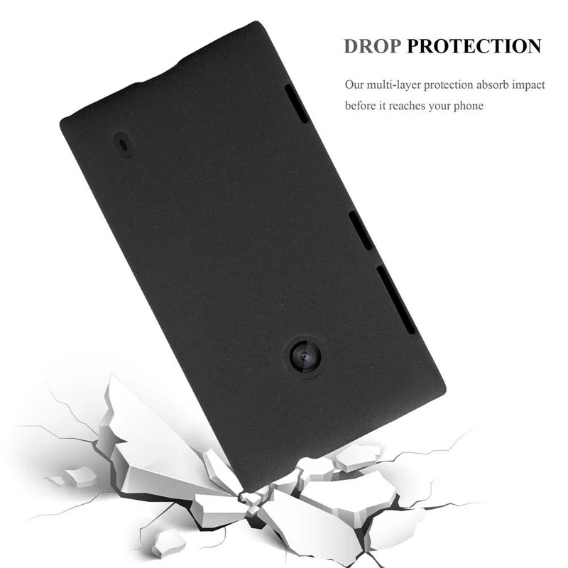 Cadorabo Hülle kompatibel mit Nokia Lumia 520 / 521 Hard Case Schutzhülle in Frosted Optik gegen Kratzer und Stöße