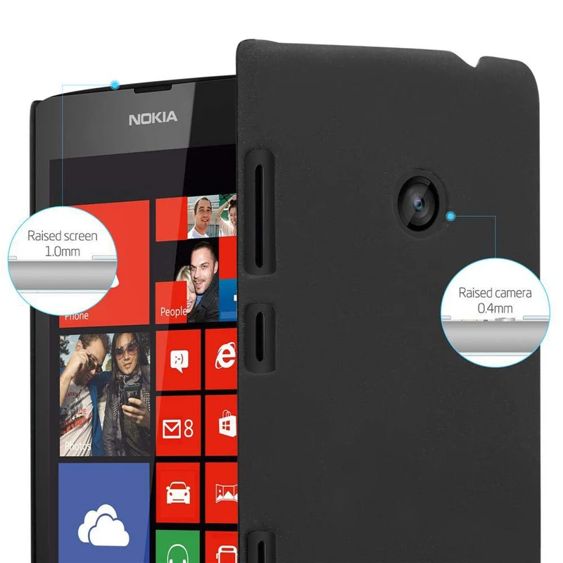 Cadorabo Hülle kompatibel mit Nokia Lumia 520 / 521 Hard Case Schutzhülle in Frosted Optik gegen Kratzer und Stöße
