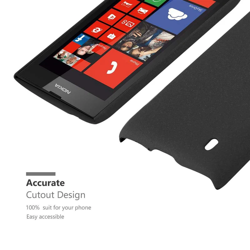 Cadorabo Hülle kompatibel mit Nokia Lumia 520 / 521 Hard Case Schutzhülle in Frosted Optik gegen Kratzer und Stöße