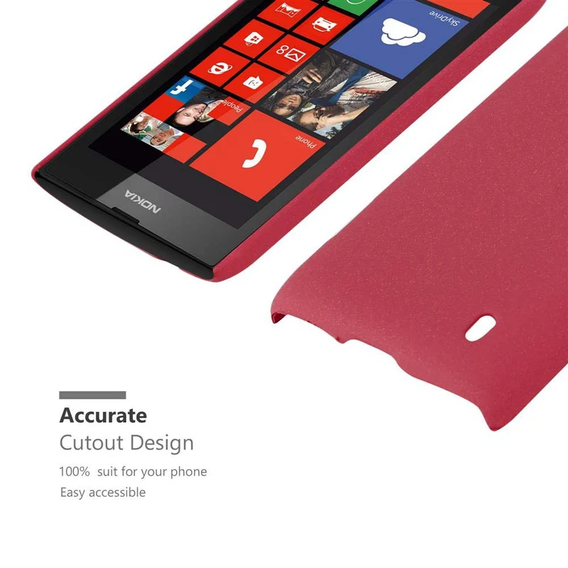 Cadorabo Hülle kompatibel mit Nokia Lumia 520 / 521 Hard Case Schutzhülle in Frosted Optik gegen Kratzer und Stöße