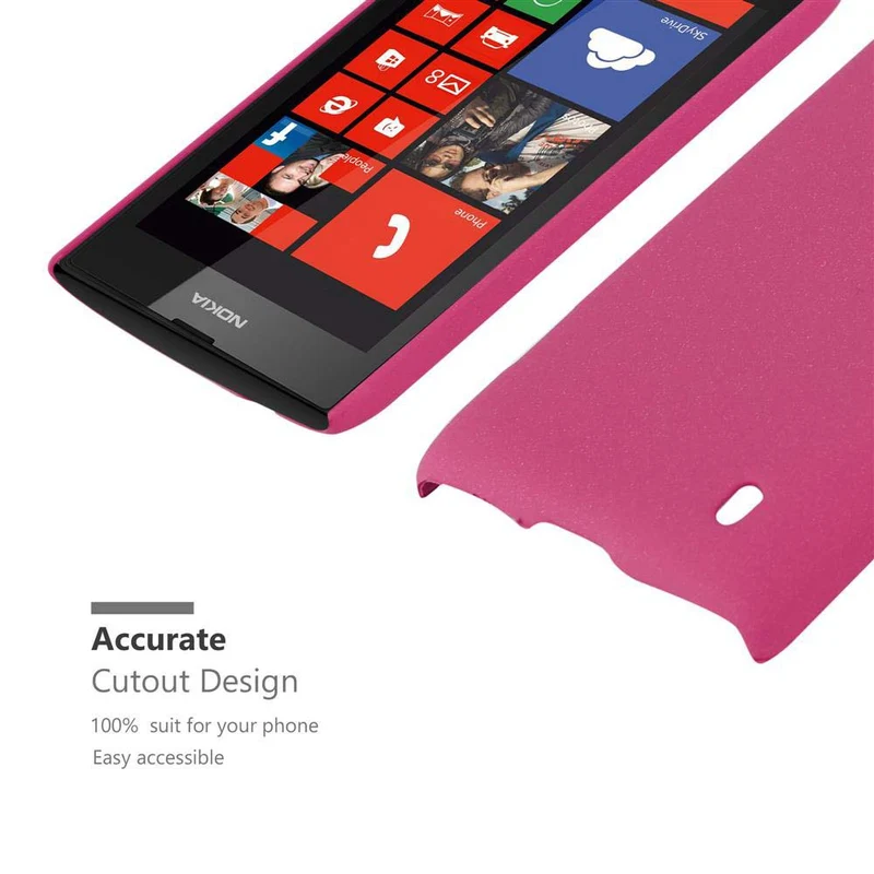 Cadorabo Hülle kompatibel mit Nokia Lumia 520 / 521 Hard Case Schutzhülle in Frosted Optik gegen Kratzer und Stöße
