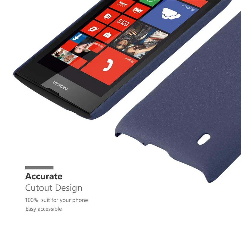 Cadorabo Hülle kompatibel mit Nokia Lumia 520 / 521 Hard Case Schutzhülle in Frosted Optik gegen Kratzer und Stöße