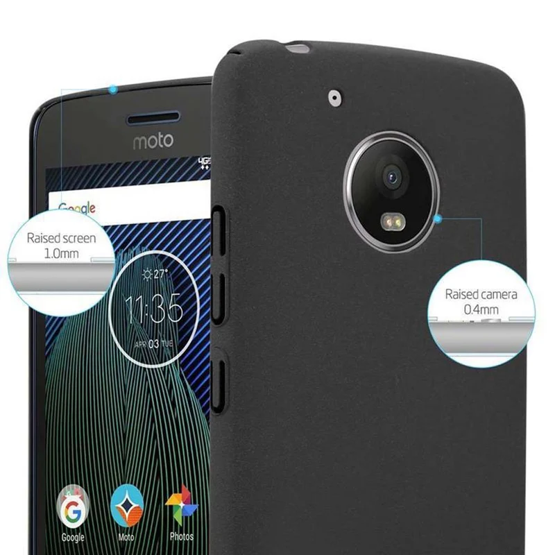 Cadorabo Hülle kompatibel mit Motorola MOTO G5 Hard Case Schutzhülle in Frosted Optik gegen Kratzer und Stöße