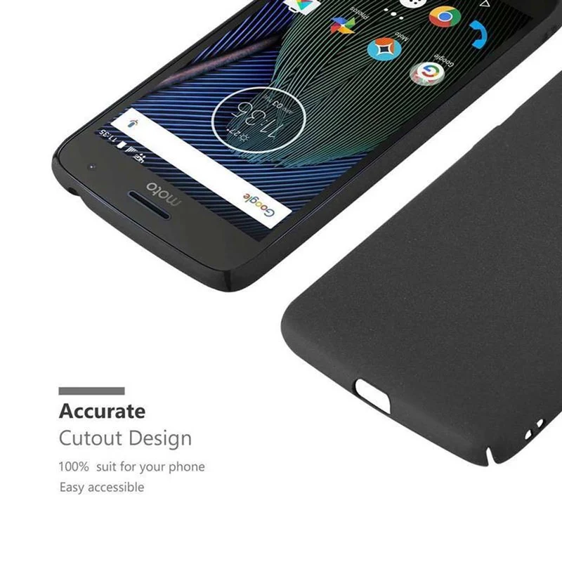 Cadorabo Hülle kompatibel mit Motorola MOTO G5 Hard Case Schutzhülle in Frosted Optik gegen Kratzer und Stöße