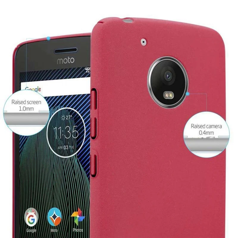 Cadorabo Hülle kompatibel mit Motorola MOTO G5 Hard Case Schutzhülle in Frosted Optik gegen Kratzer und Stöße
