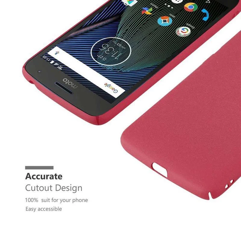 Cadorabo Hülle kompatibel mit Motorola MOTO G5 Hard Case Schutzhülle in Frosted Optik gegen Kratzer und Stöße