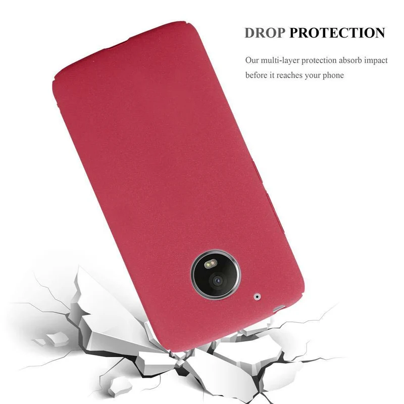 Cadorabo Hülle kompatibel mit Motorola MOTO G5 Hard Case Schutzhülle in Frosted Optik gegen Kratzer und Stöße