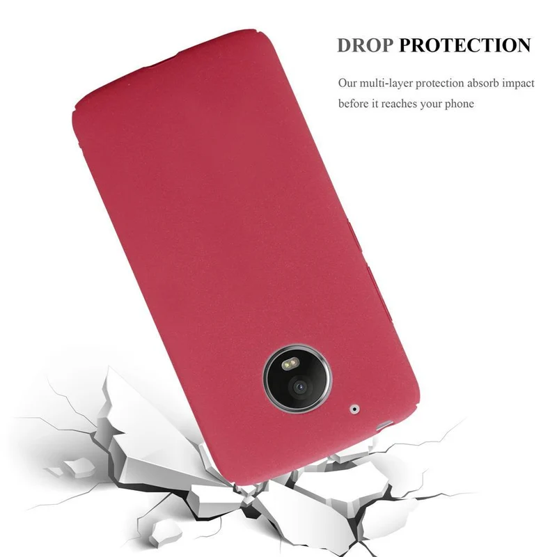 Cadorabo Hülle kompatibel mit Motorola MOTO G5 Hard Case Schutzhülle in Frosted Optik gegen Kratzer und Stöße