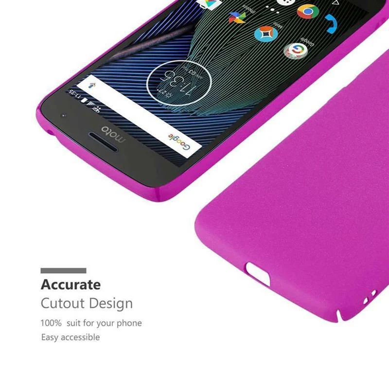 Cadorabo Hülle kompatibel mit Motorola MOTO G5 Hard Case Schutzhülle in Frosted Optik gegen Kratzer und Stöße