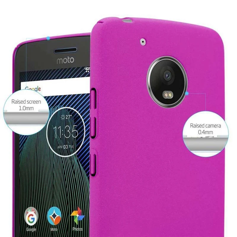 Cadorabo Hülle kompatibel mit Motorola MOTO G5 Hard Case Schutzhülle in Frosted Optik gegen Kratzer und Stöße