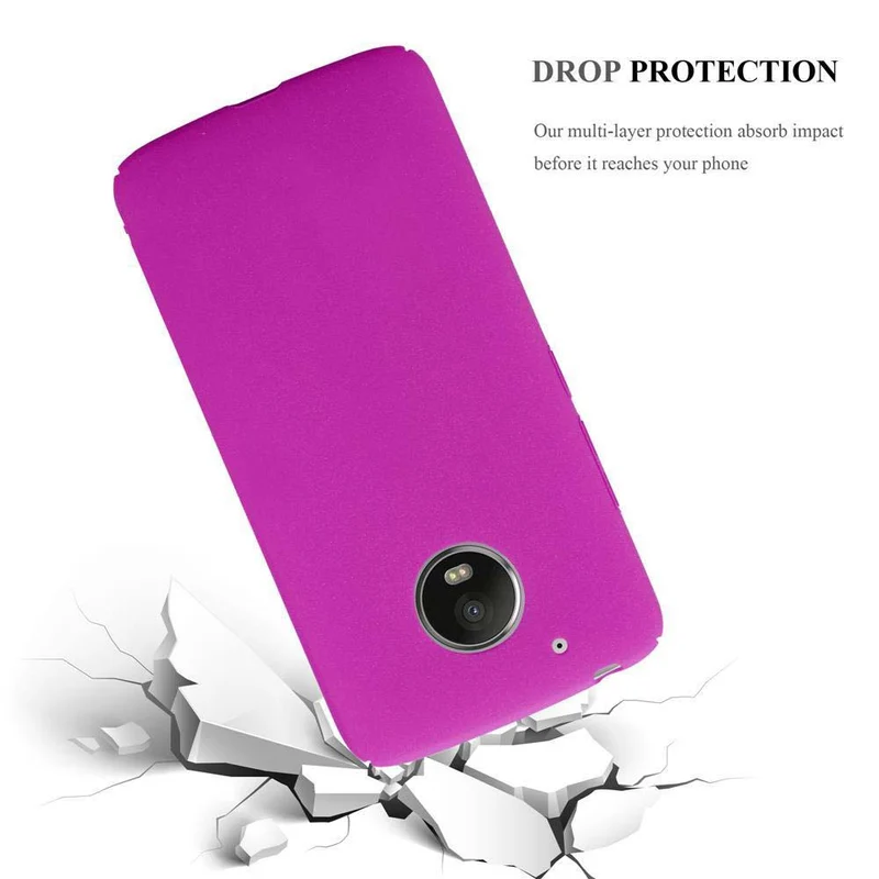 Cadorabo Hülle kompatibel mit Motorola MOTO G5 Hard Case Schutzhülle in Frosted Optik gegen Kratzer und Stöße