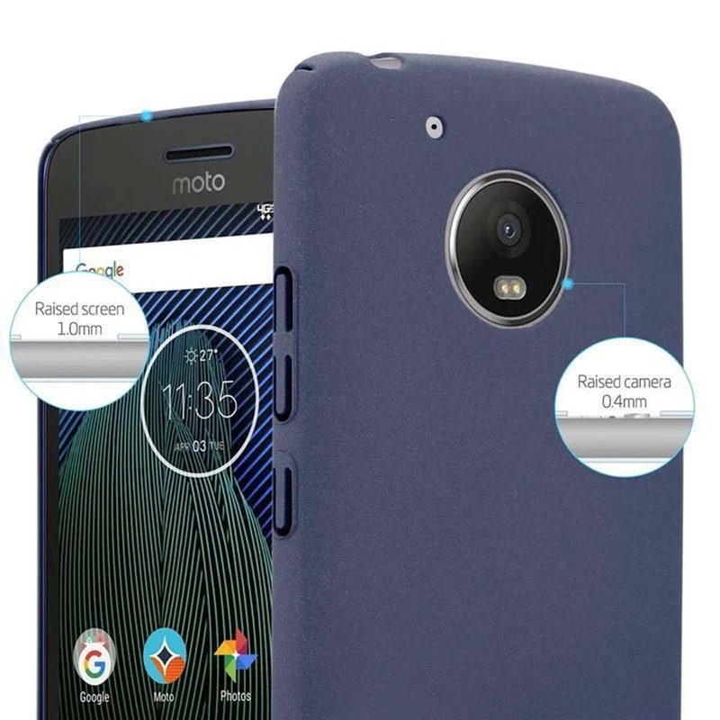 Cadorabo Hülle kompatibel mit Motorola MOTO G5 Hard Case Schutzhülle in Frosted Optik gegen Kratzer und Stöße