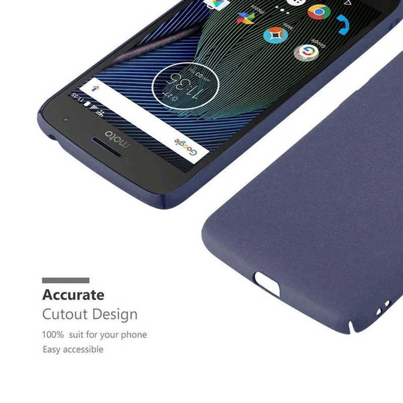 Cadorabo Hülle kompatibel mit Motorola MOTO G5 Hard Case Schutzhülle in Frosted Optik gegen Kratzer und Stöße