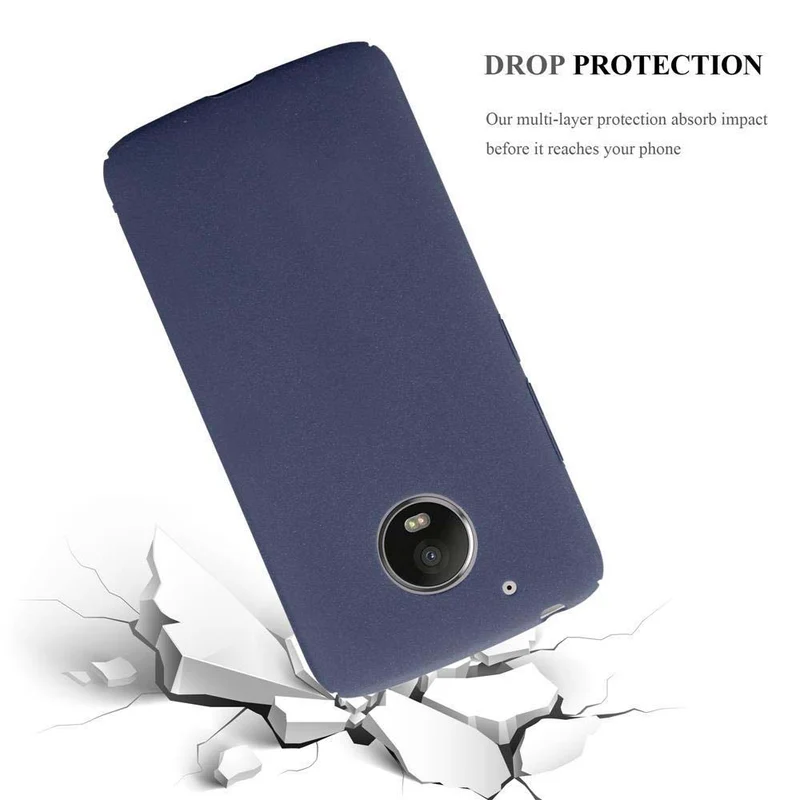 Cadorabo Hülle kompatibel mit Motorola MOTO G5 Hard Case Schutzhülle in Frosted Optik gegen Kratzer und Stöße