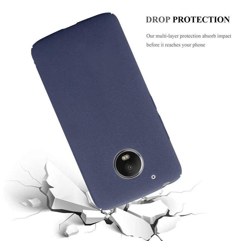 Cadorabo Hülle kompatibel mit Motorola MOTO G5 Hard Case Schutzhülle in Frosted Optik gegen Kratzer und Stöße