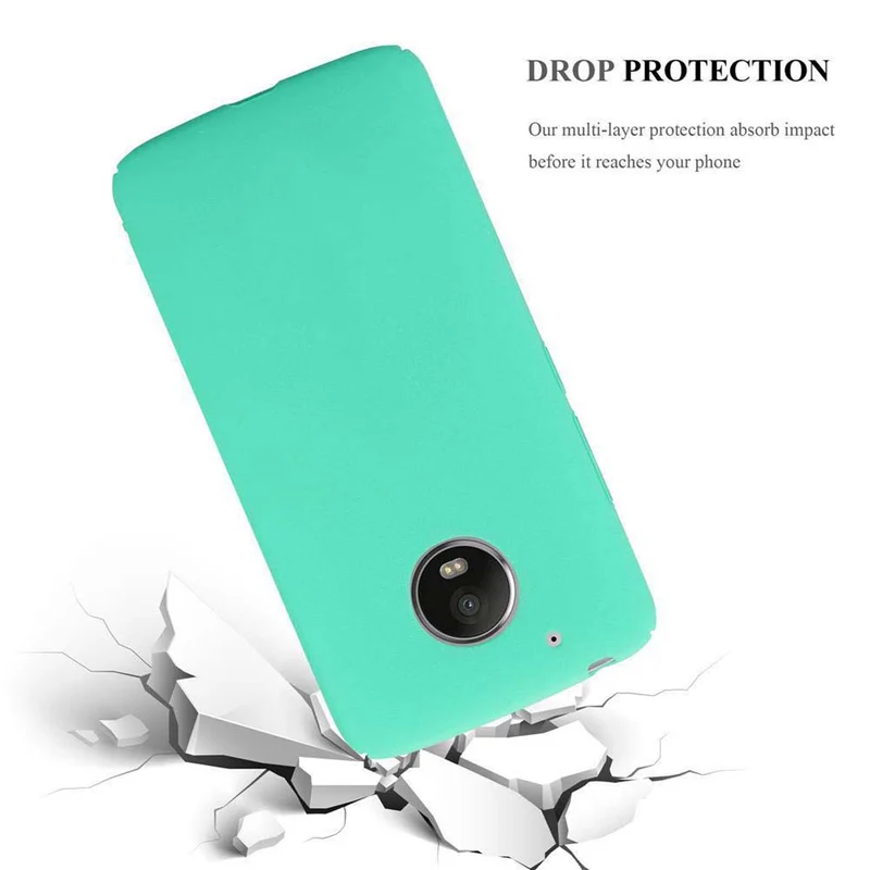 Cadorabo Hülle kompatibel mit Motorola MOTO G5 Hard Case Schutzhülle in Frosted Optik gegen Kratzer und Stöße